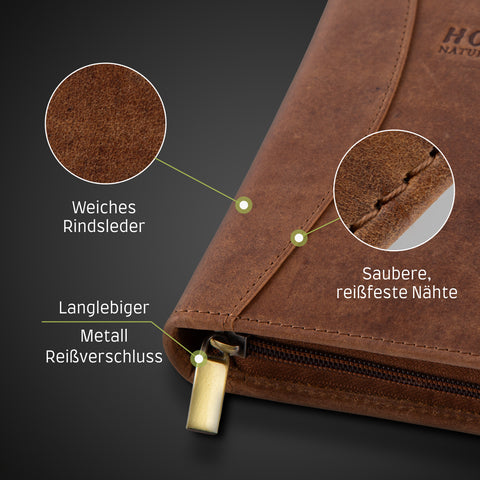 Holzheld® Premium Schnitzwerkzeugset (17-teilig) - mit edler Aufbewahrungstasche aus Leder, vorgefrästem Lindenholzrohling und umfassender Schnitzanleitung
