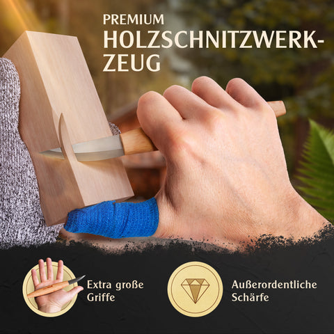 Premium Holz-Schnitzset (24-teilig) – Das Komplettset für Einsteiger & Fortgeschrittene