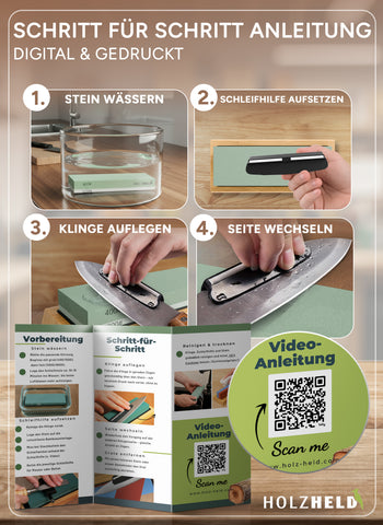 Holzheld® Premium Schleifstein-Set 4-in-1 (400/1000/3000/8000)