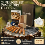 Premium Holz-Schnitzset (24-teilig) – Das Komplettset für Einsteiger & Fortgeschrittene