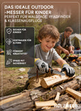 HolzheldKids® Outdormesser in Lederscheide