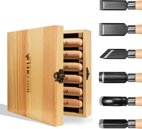 Holzheld® Stech- & Hohlbeitel-Set 6-teilig