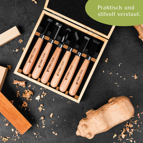 Holzheld® Stech- & Hohlbeitel-Set 6-teilig