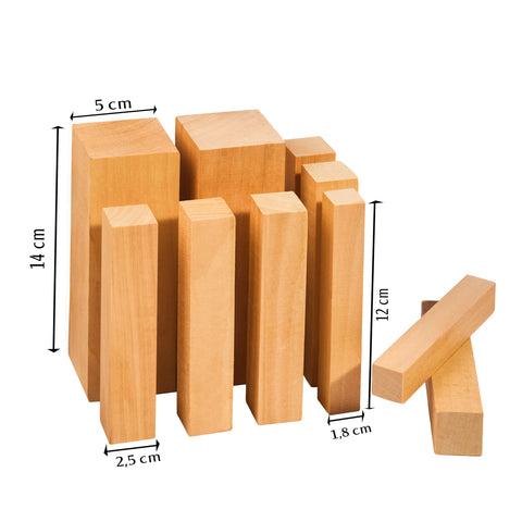 Holzheld® Schnitzholz Linde XXL - 10-teiliges Set